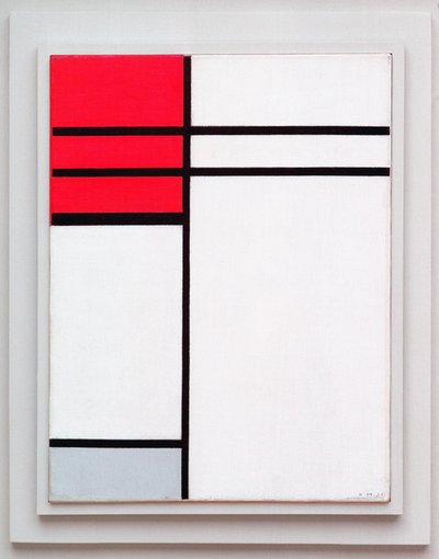 Komposition (A) in Rot und Weiß, 1936 von Piet Mondrian